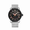 NaviForce NF9052 Mesh Strap Black Dial Men's Analog Watch with Date