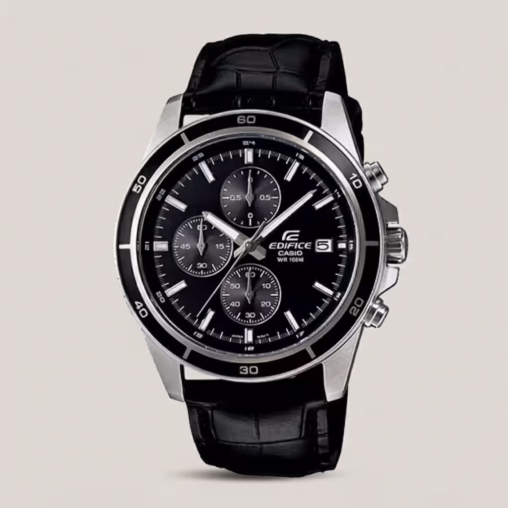 Casio Edifice EFR-526L-1AV Full Black Chronograph Wrist Watch