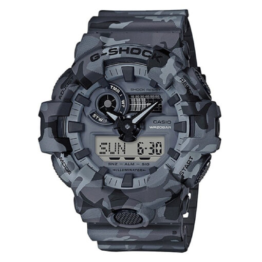 Casio G-Shock GA-700CM-8ADR multi color resin band analog digital dial men's camouflage wrist watch