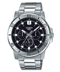 MTP-VD300D-1E casio Black Dial Stainless Steel chain Analog Men's Dress Watch in pakistan