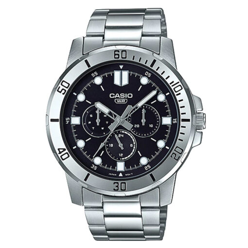 MTP-VD300D-1E casio Black Dial Stainless Steel chain Analog Men's Dress Watch in pakistan