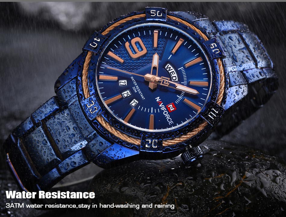 NaviForce-9117 men's analog waterproof watch