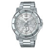 mtp-vd300d-7e casio silver round dial with silver stainless steel enticer series men's wrist watch