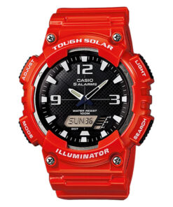 Casio AEQ-S810WC-4av tough solar powered red color digital sports wrist watch