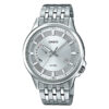 Casio MTP-E136D-7AV silver stainless steel analog dial men's wrist watch