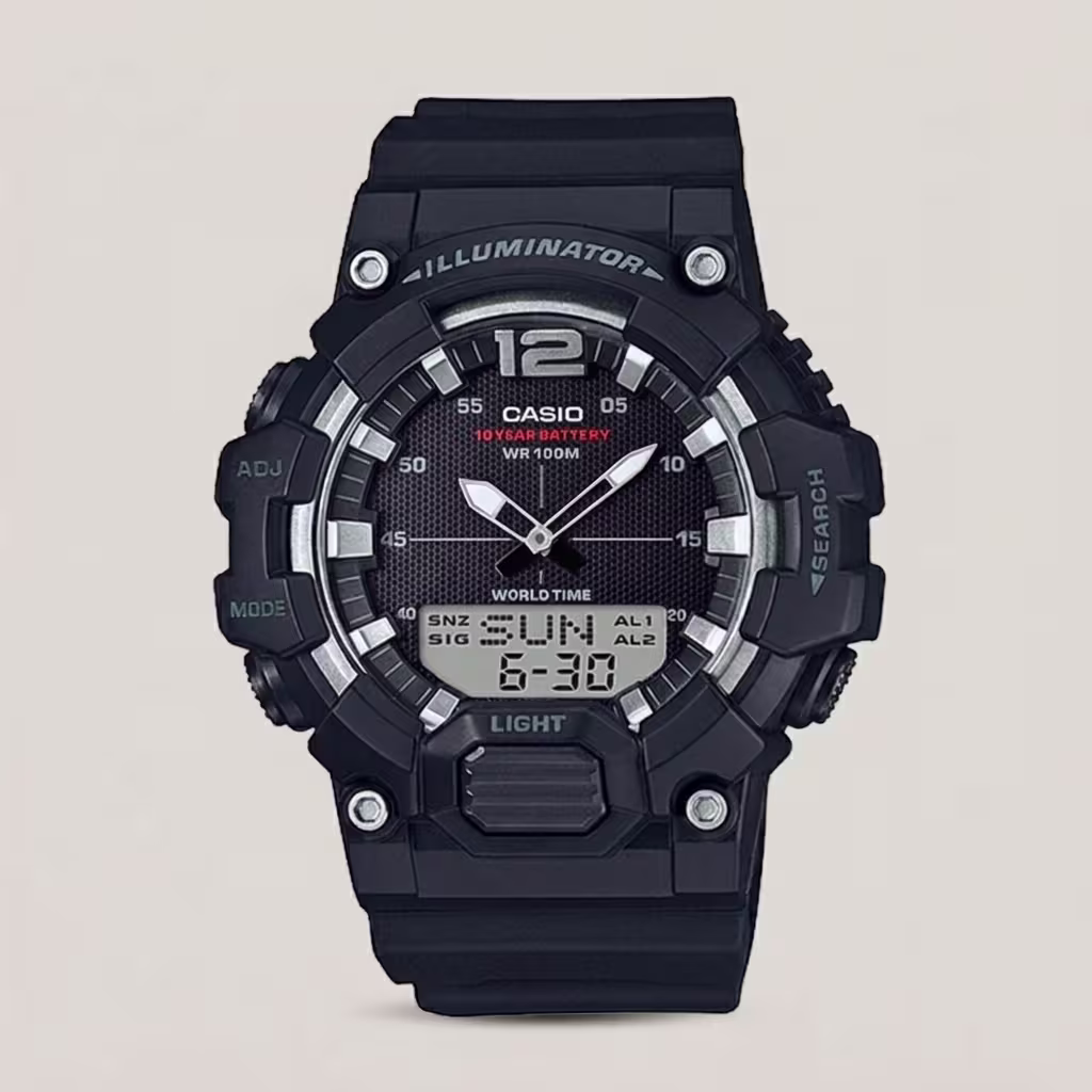 Casio-hdc-700-1av Resin Band Illuminator Stylish Youth Series Digital Men's Sports Watch