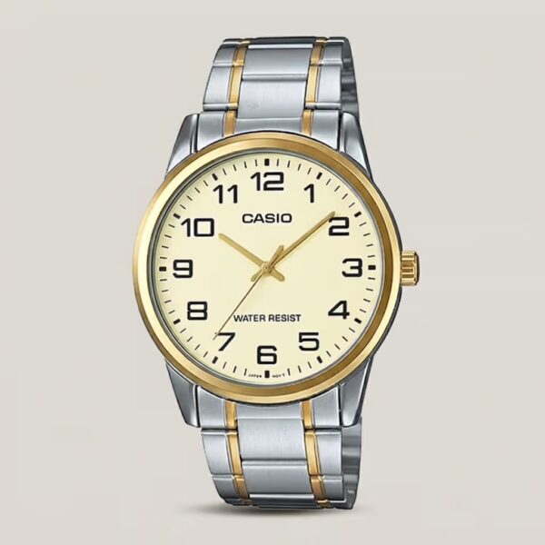 Original Casio MTP-V001SG-9B Dress Men's Watch Golden