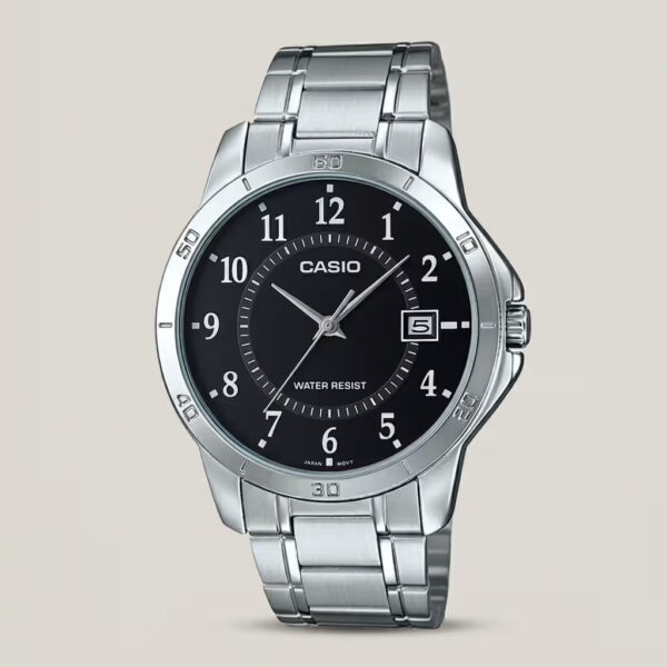 Casio mtp-v004d-1b Black Round Dial Executive Men's Wrist Watch