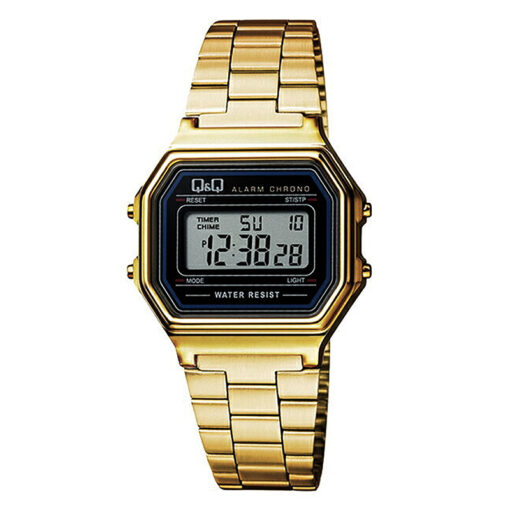 Q&Q m173j003y golden unisex vintage style digital wrist watch