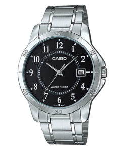 Casio mtp-v004d-1b Black Round Dial Executive Men's Wrist Watch