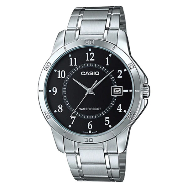 Casio mtp-v004d-1b Black Round Dial Executive Men's Wrist Watch