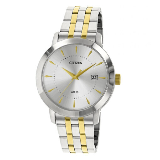 Citizen DZ0014-51A two tone stainless steel silver analog dial mens wrist watch