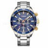 Curren 8309 silver stainless steel chain blue chronograph dial Rolex style men's gift wrist watch