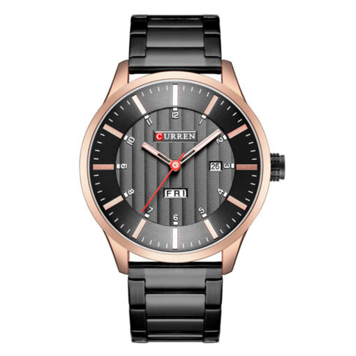 curren 8316 black stainless steel black dial mens analog wrist watch