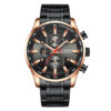 8351 curren black stainless steel black dial mens chronograph wrist watch