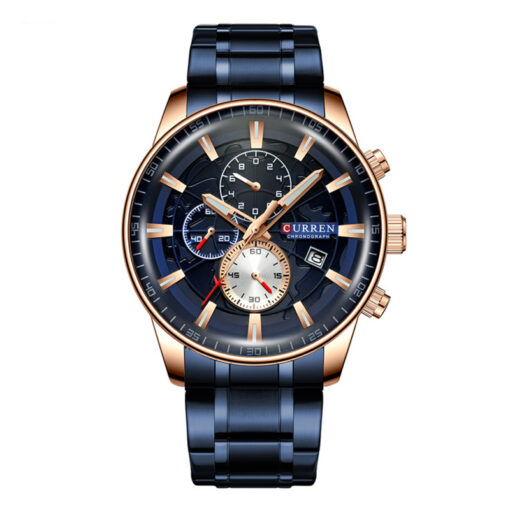 8362 Curren Black Dial Blue Stainlesss Steeel Men's Timepiece