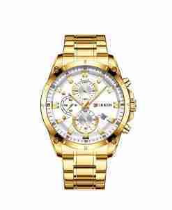 Curren 8360 Golden Stainless Steel Gift Watch