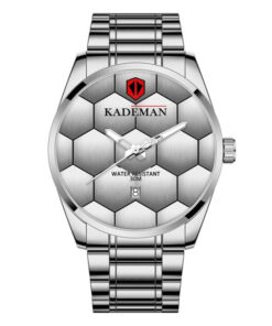 kademan 9107 silver stainless steel mens analog wrist watch