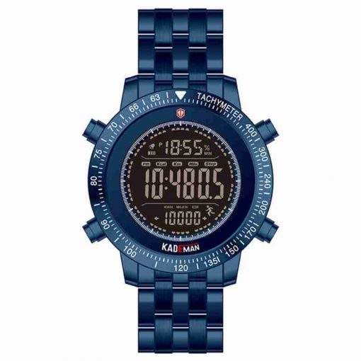 Kademan K849 Blue Digital Steel Watch with Step Count Function