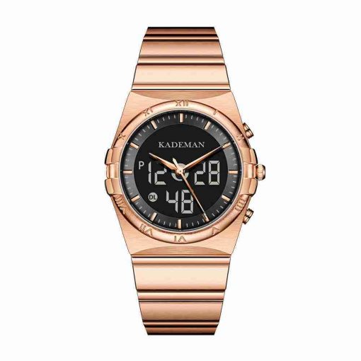 Kademan K9079 Rose gold Analog Digital Wrist Watch