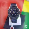Kademan K9089 full black stainless steel mens wrist watch in black dual movement dial