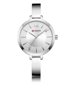 curren 9012 silver stainless steel silver dial ladies bracelet wrist watch