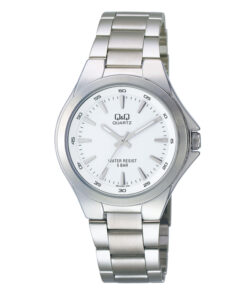 Q&Q Q618J201Y silver chain white dial analog men's watch