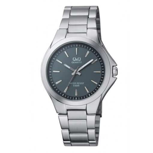 Q&Q Q618J807Y silver stainless steel grey dial mens wrist watch