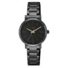 Q&Q Q893J402Y black stainless steel chain round analog dial female stylish wrist watch