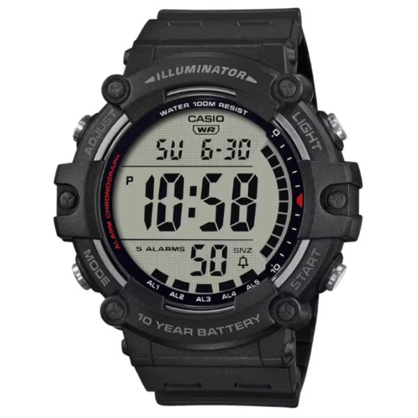 Casio AE-1500WH-1A big dial black strap men's digital watch