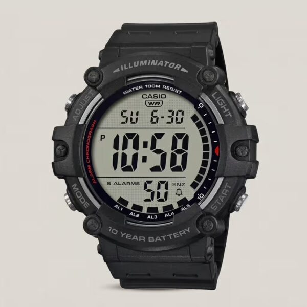 Casio AE-1500WH-1A big dial black strap men's digital watch