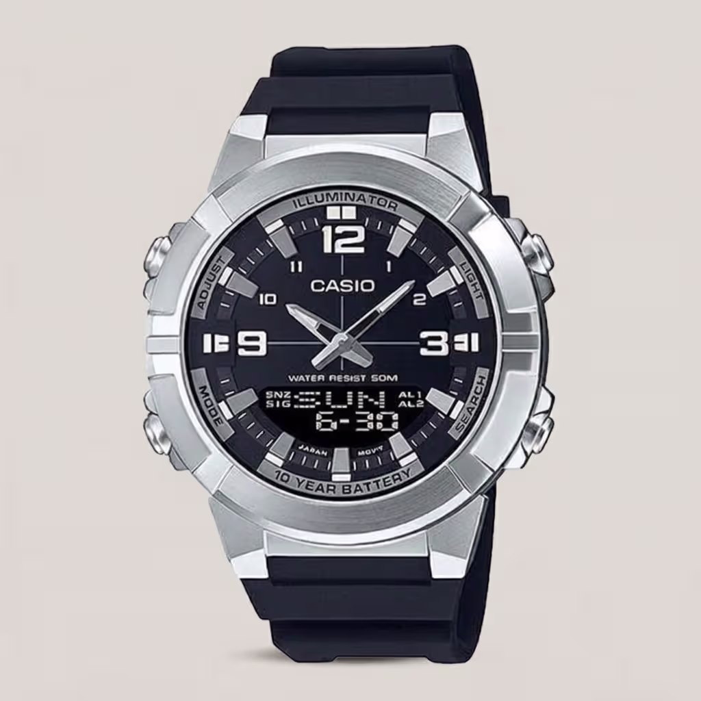 Casio amw-870-1av Black Resin Band With Black Dial digital Wrist Watch