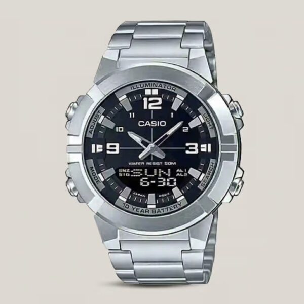 amw-870D-1av casio Stainless Steel Chain Digital Stainless Steel Band Watch