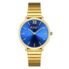 Curren 9040 Golden Stainless Steel Blue Dial Men's Gift Watch