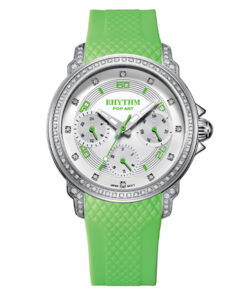 F1503R01 Rhythm Pop Art Green Strap ladies multi-hand dial fashion wrist watch