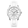 rhythm ES1402R01 full white silicon strap ladies wrist watch