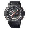 qnq gw90j002y black sports analog digital wrist watch in resin strap