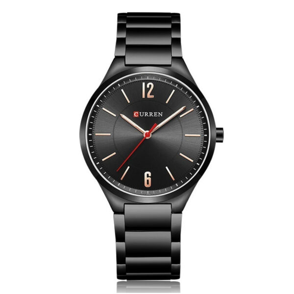 8280 Black Dial Black Stainless Steel Men's Hands Watch