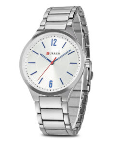 Curren 8280 Silver Stainless Steel White Dial Gent's Gift Watch