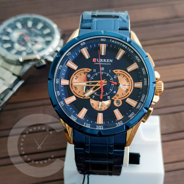 Curren 8363 Full Blue Men's Chronograph Gift Watch