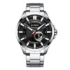 Curren 8372 Silver Steel Black Dial Gent's Wrist Watch