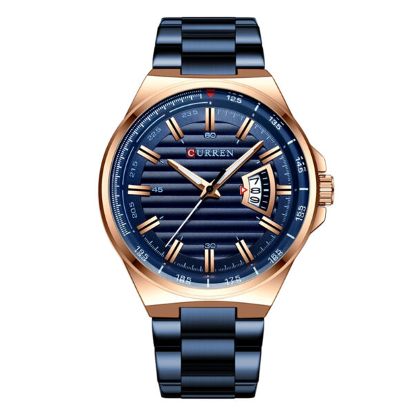 curren 8375 blue stainless steel blue dial mens analog wrist watch