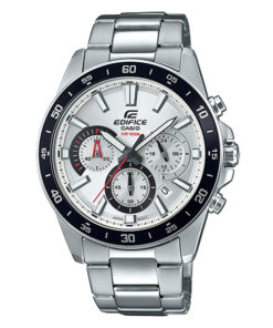 Casio Edifice EFV-570D-7AV silver stainless steel & chronograph dial men's sports wrist watch