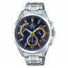 Casio Edifice EFV-580D-2AV silver stainless steel blue dial chronograph mens wrist watch