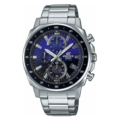 Casio Edifice EFV-600D-2AV silver stainless steel multi color dial chronograph wrist watch with stopwatch and date functions
