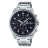 Casio Edifice EFV-610D-1AV silver stainless steel black dial mens chronograph sports wrist watch