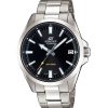 Casio Edifice EFV-100D-1AVUDF model men's wrist watch in black dial & silver stainless steel strap