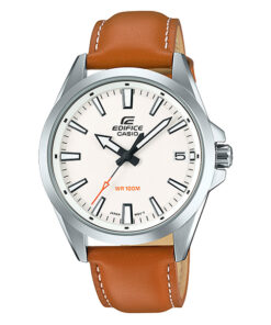 Casio Edifice EFV-100L-7AVUDF men's leather strap analog wrist watch