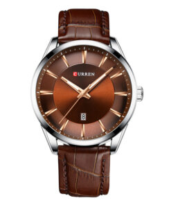 Curren 8365 Brown Leather Strap Brown Dial Men's Wrist Watch