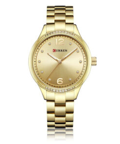 9003 curren ladies gift watch in full golden analog dal & steel chain